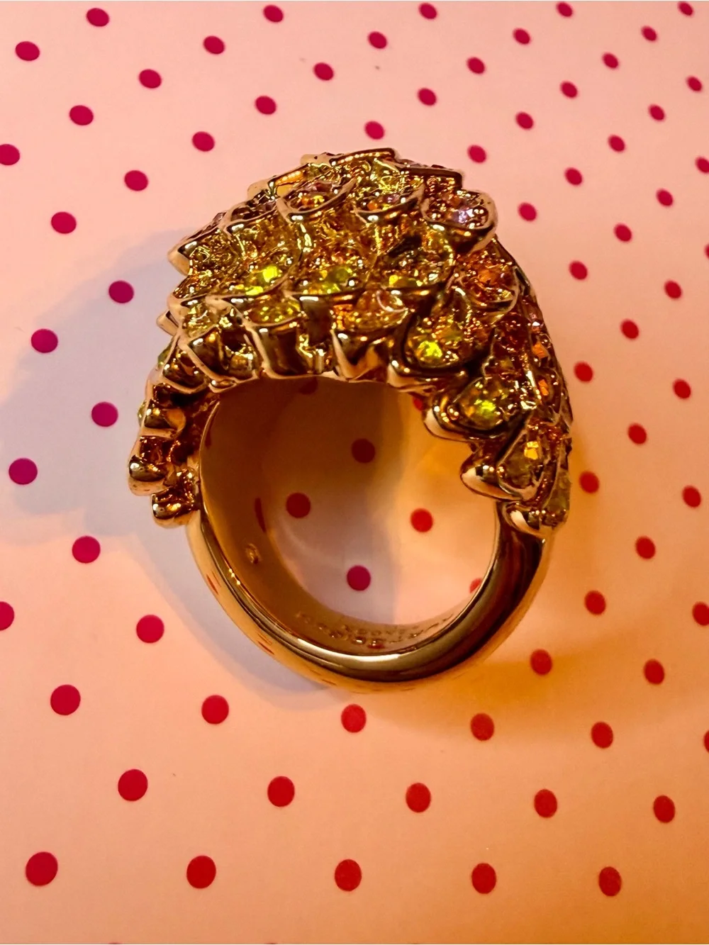 Kurt Geiger Rainbow Eagle Statement Ring size 8